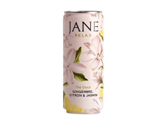Paquet de thé CBD bio gingembre, citron et jasmin en étui imprimé