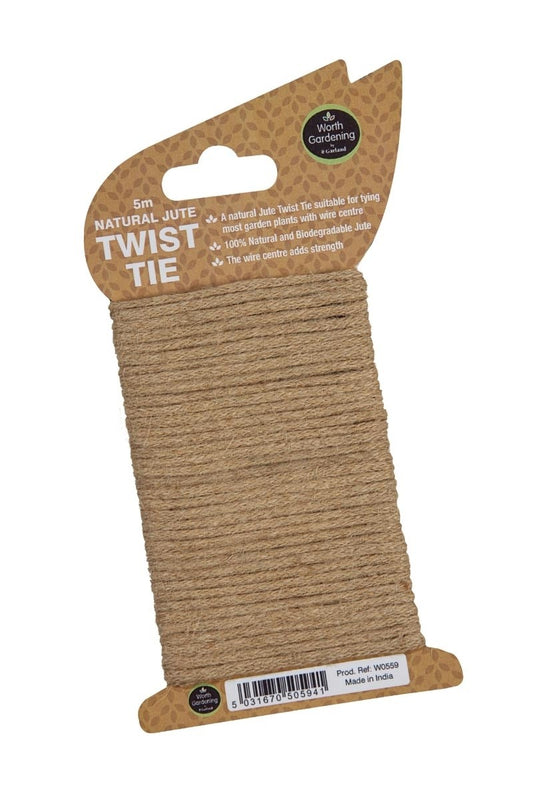 Bobine de lien torsadé en jute naturel, 5 m, étiquette d’emballage