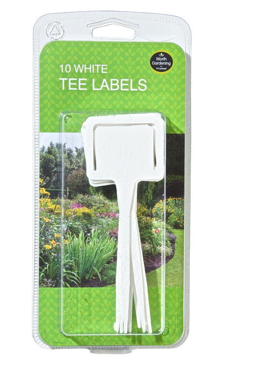 Lot de 10 étiquettes de plante en T blanches, emballage d’origine