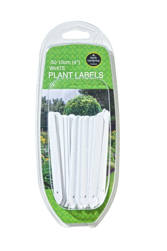 Lot de 50 étiquettes blanches pour plantes 10 cm, étiquette en paquet
