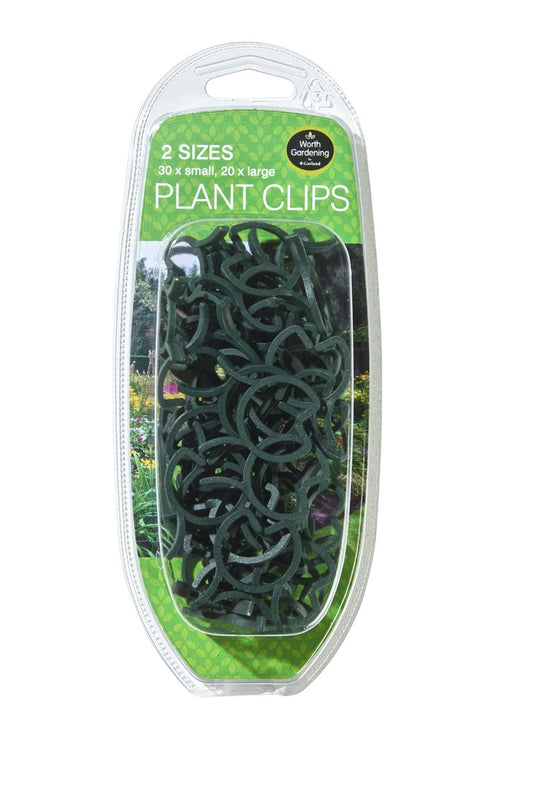 Lot de pinces à plantes en sachet, 2 tailles, clips noirs