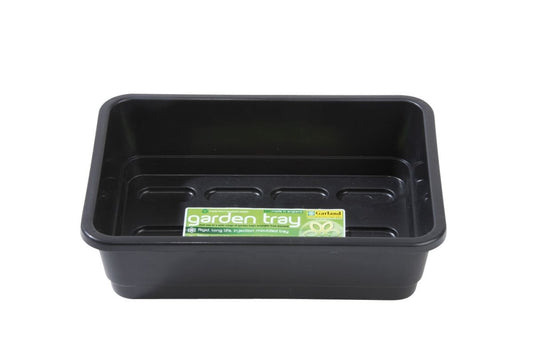 Mini plateau noir en plastique sans trous, bac rectangulaire avec inserts moulés