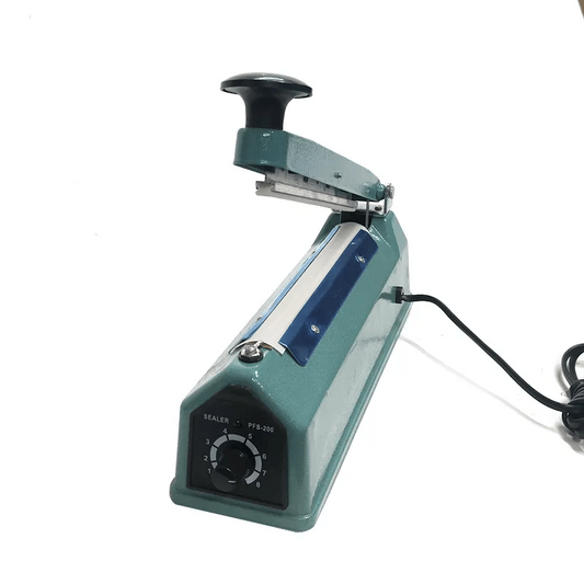 Scelleuse thermique verte avec panneau de réglage et câble d’alimentation