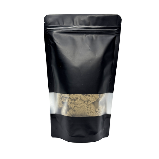 Poche noire de pollen CBD jaune 25% avec poudre