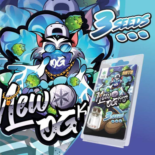 Sachet de graines AUTO avec illustration cartoon et 3 graines