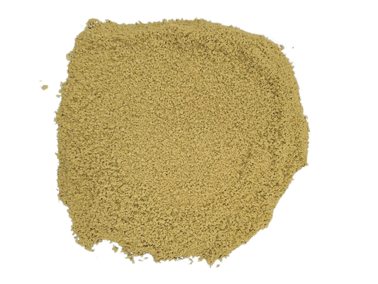 Pollen CBD en vrac, poudre jaune clair en forme de tas