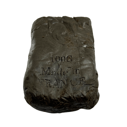 Bloc de résine Kif 100g, noir texturé, marquage «Made in FRANCE»