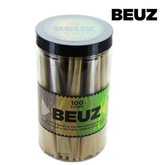 Boîte BEUZ de 100 cônes pré-roulés, papier brun