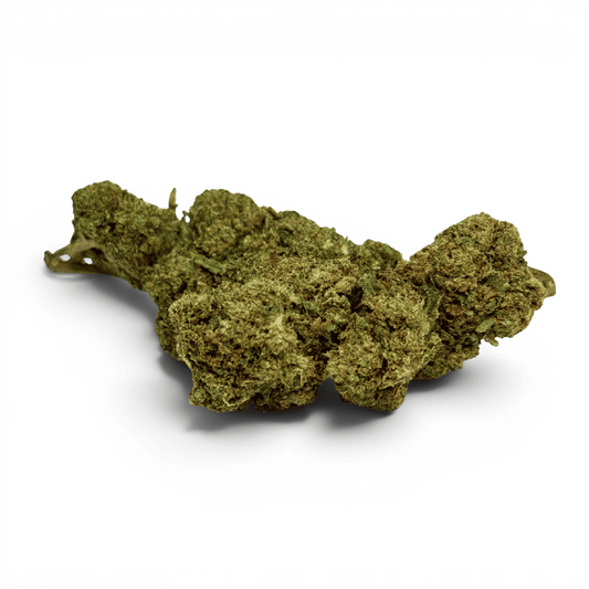 Fleur de CBD Greenhouse CBDX : bourgeons vert olive, disposition en vrac