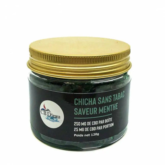 Chicha CBD menthe CBD'EAU sans nicotine - Chris'Shop cbd