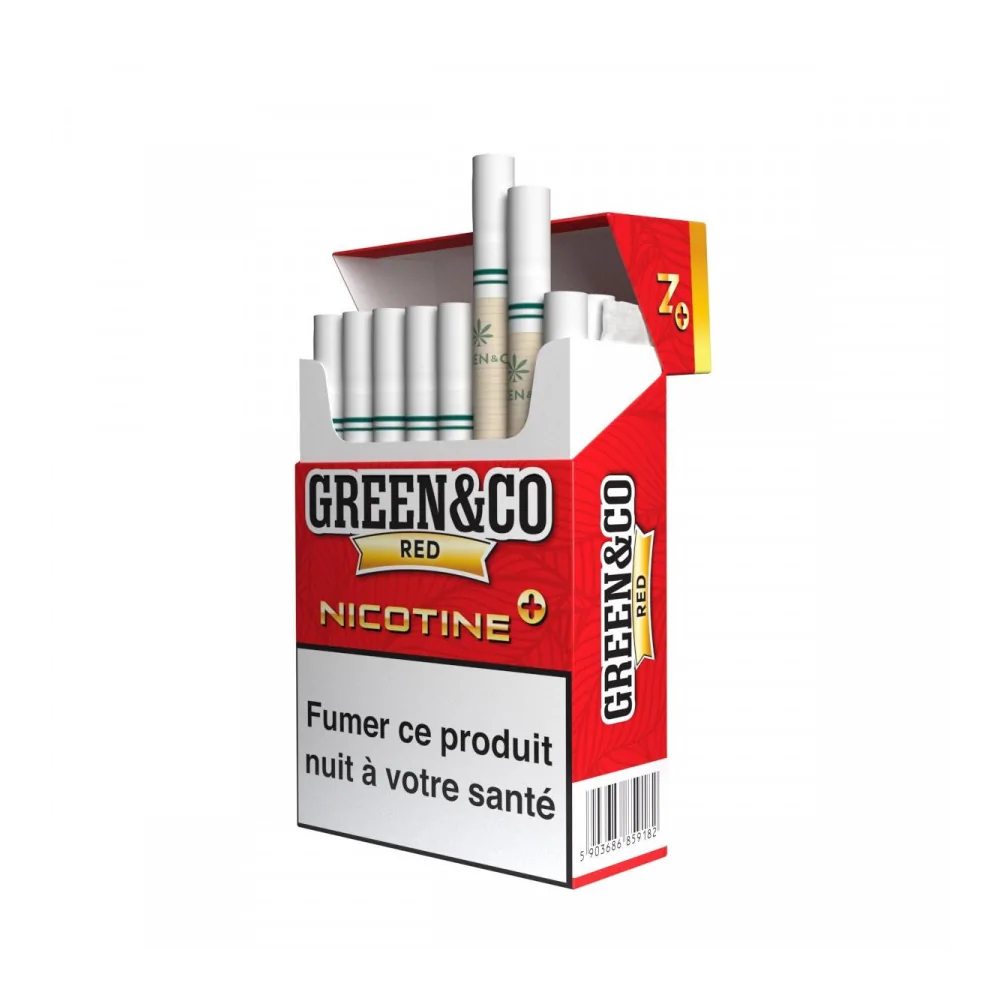 Cigarettes CBD Nicotine+ Green&Co - Chris'Shop cbd