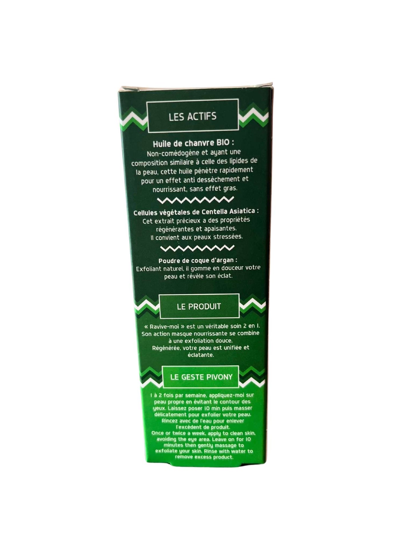 Masque exfoliant visage Pivony - Chris'Shop cbd