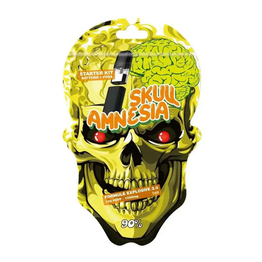 Starter Kit Skull Amnesia Batterie + Pod 90% MCP-N, MCP-S + Muscimole 40mg - Chris'Shop cbd