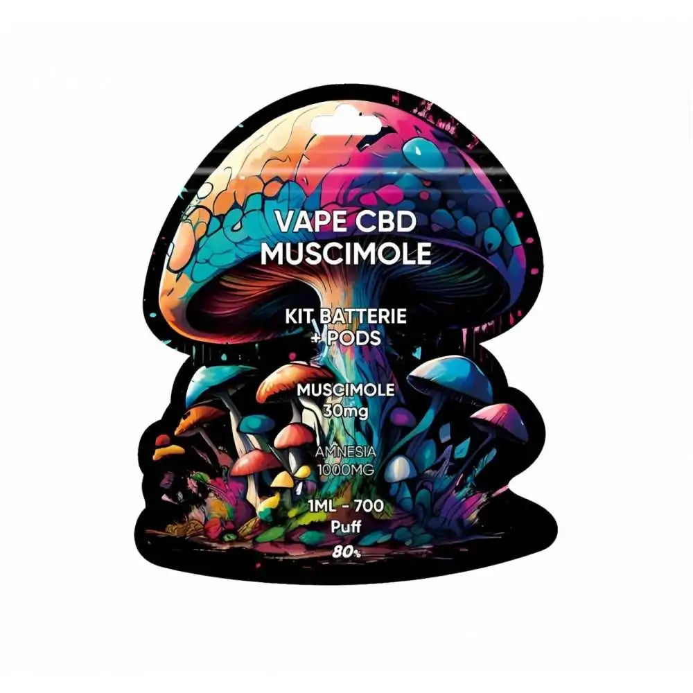 Starter Kit Vape CBD Muscimole Amnésia Batterie + Pod - Chris'Shop cbd