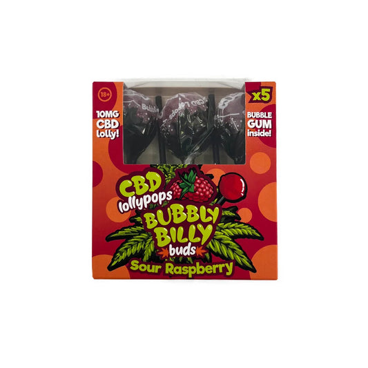 Sucette CBD Framboise - 5 pièces BUBBLY BILLY - Chris'Shop cbd