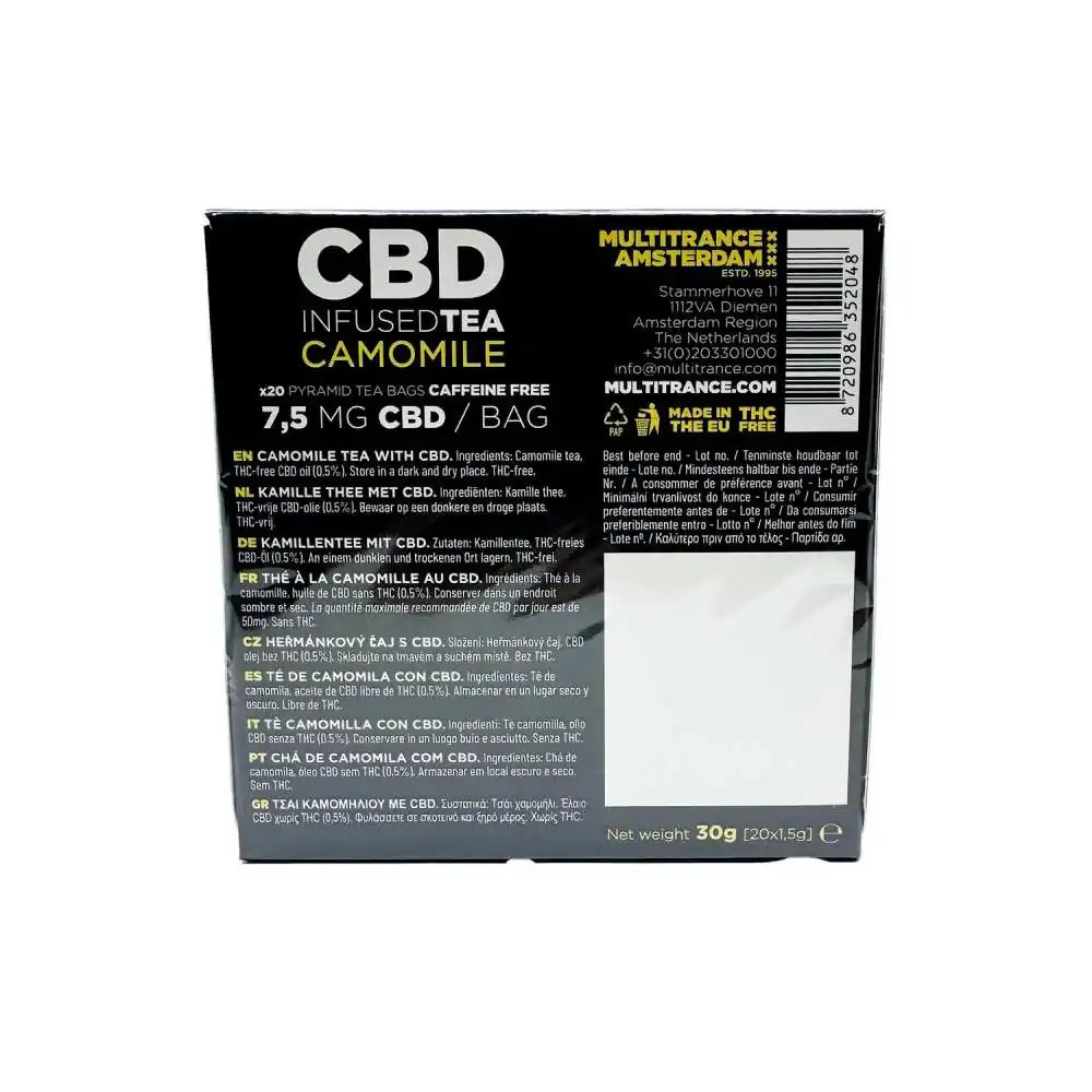 Thé Camomille CBD 7,5mg MULTITRANCE - Chris'Shop cbd
