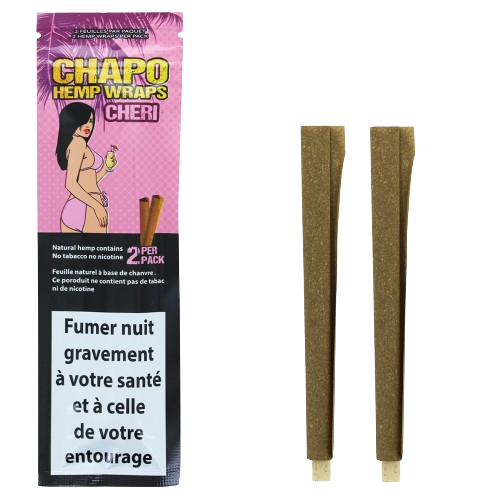 Deux blunts de chanvre Cheri CHAPO à enveloppe brun doré