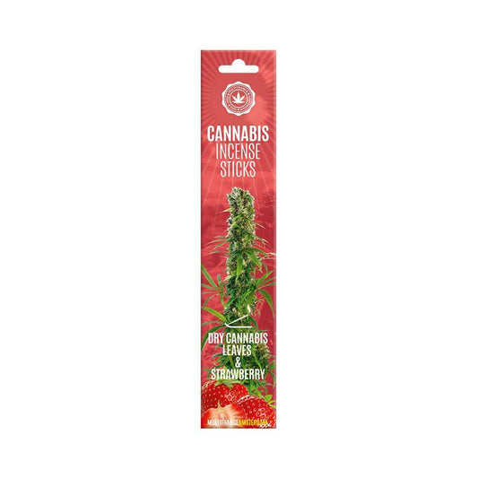 Boîte de bâtonnets d’encens cannabis et fraise Multitrance