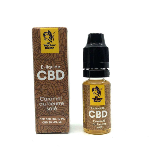 E-liquide CBD Caramel au beurre salé sans nicotine, flacon 300 mg/10 ml
