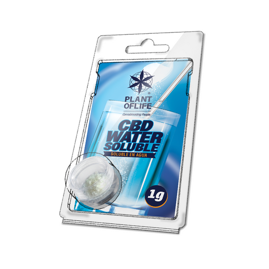 Boîtier de 1 g de CBD hydrosoluble PLANT OF LIFE, pastille dans blister