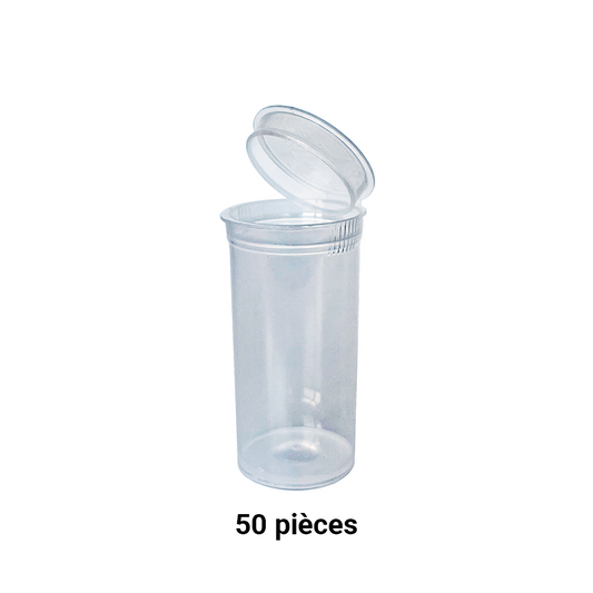 Petit pot transparent 50 ml avec couvercle, lot de 50 pièces