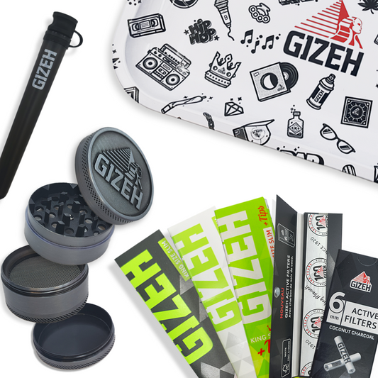 Kit de roulage : moulinet noir gris, feuilles vertes, filtres et accessoire