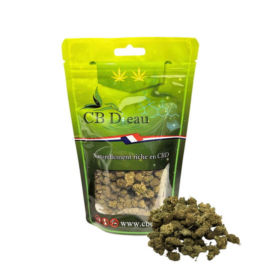 Fleurs de CBD CB D:eau en sachet 25 g et buds vrac