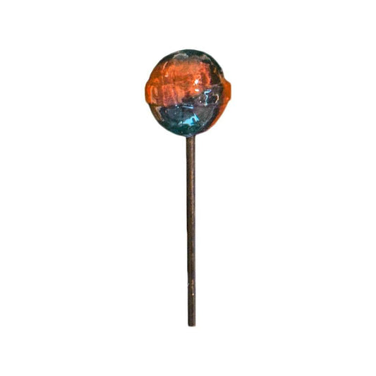 Sucette ronde multicolore à tige noire