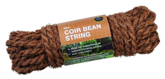 Corde de haricot en fibre de coco brune, 20 m, enroulée en faisceau