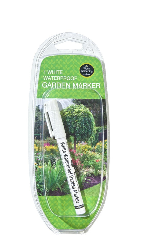 Marqueur de jardin étanche blanc en blister, étiquette Garden visible