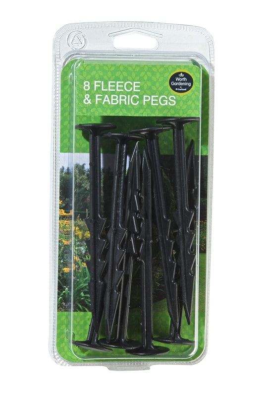 Piquets de fixation pour tissu, lot de 8, emballage blister avec piquets noirs