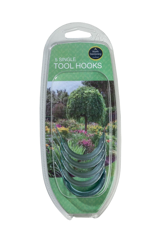 Lot de 5 crochets simples pour outils, emballage plastique transparent