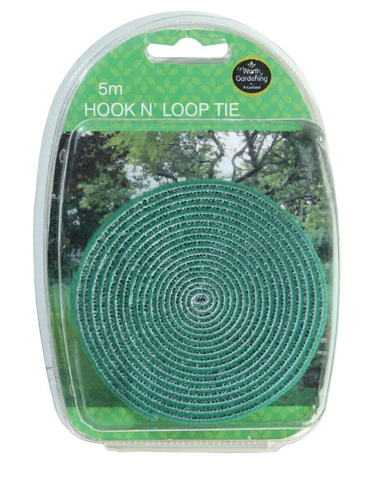 Attache auto-agrippante verte en boucle, en emballage blister