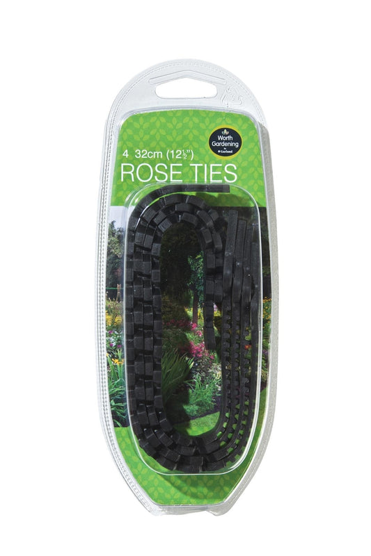 Lot de 4 attaches pour rosiers 32 cm, emballage transparent