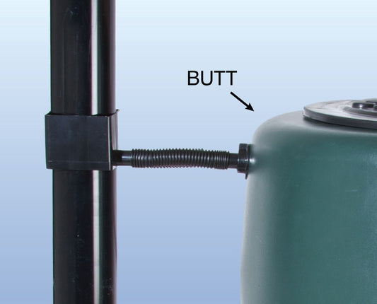 Raccord noir pour déflecteur de pluie, flexible ondulé et embout fileté