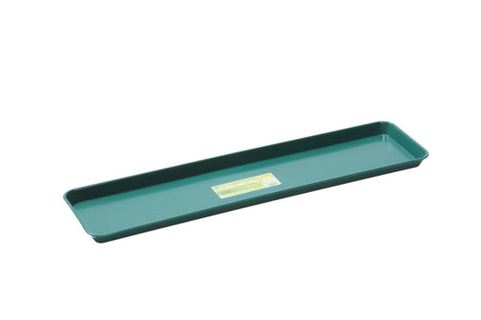 Plateau de rebord de fenêtre moyen vert, long rectangle avec rebord