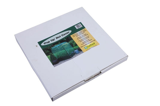 Couverture de filet pop-up pour lit de culture, pliée, couvercle gris clair