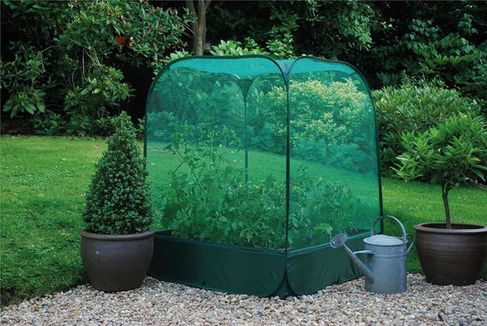 Couverture de filet pop-up pour lit de culture, arche verte avec porte zippée