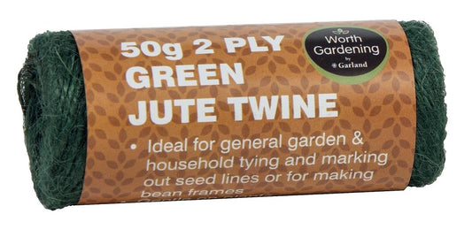 Rouleau de ficelle de jute verte à 2 brins, 50 g