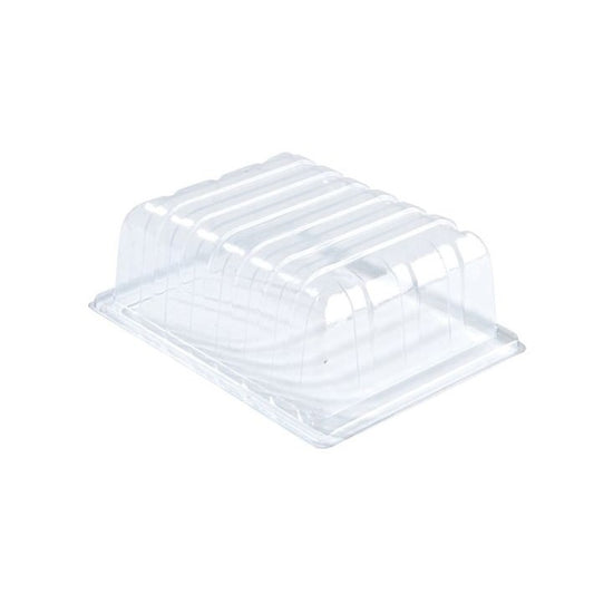Demi-couvercle transparent en plastique pour semis et boutures, forme rectangulaire