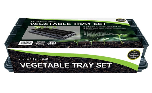 Ensemble de plateaux de culture en pots carrés, vendu en boîte, noir et vert
