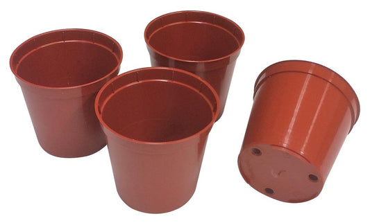 Lot de pots de rechange en plastique pour graines, rouge, diamètre 6 cm