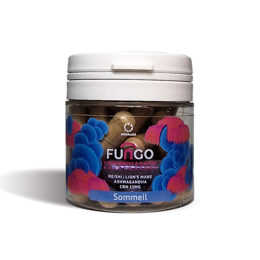Pot FUNGO NOVALOA Sommeil avec gélules, couvercle blanc