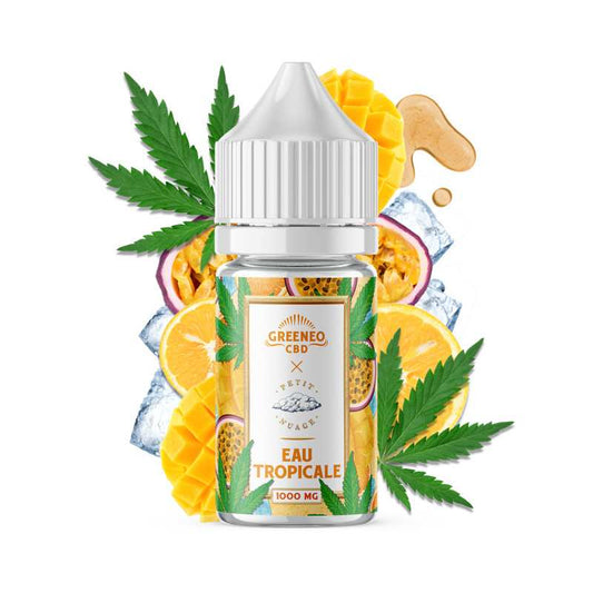 E-liquide CBD GREENEO sans nicotine, eau tropicale, 1000 mg