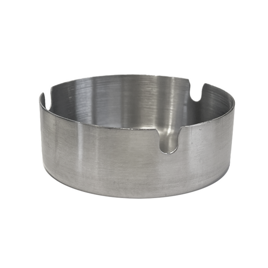 Cendrier en acier inoxydable CHAMP, bol circulaire avec encoches sur le bord