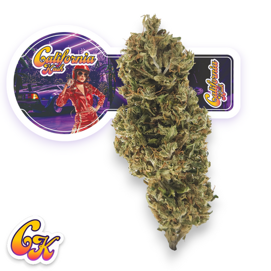 Fleur de cannabis séchée, têtes vert olive, pour 3 g, détail des bourgeons