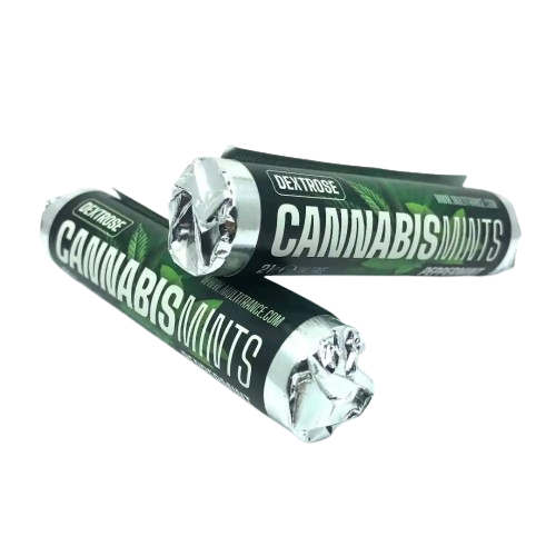 Bonbon CBD à la menthe poivrée, emballage vert, MULTITRANCE