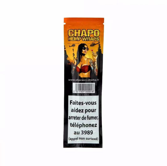 Paquet de wraps au chanvre CHAPO HEMP WRAPS, pochette orange