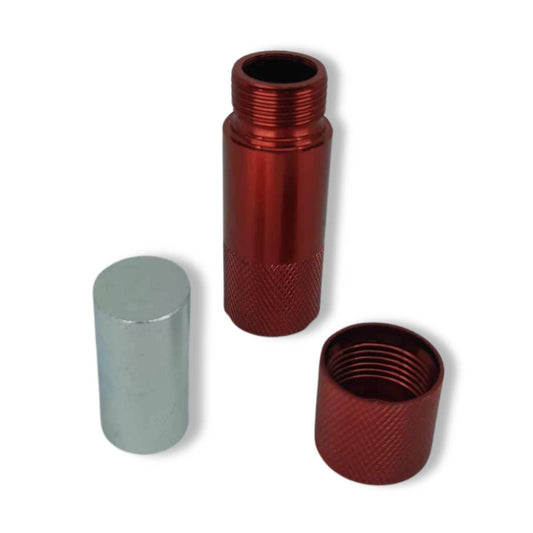 Presse-pollen en aluminium rouge avec filetage, 2 éléments
