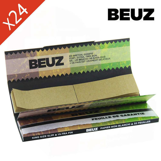 Boîte de carnets Slim King Size Beuz, papier non blanchi, 32 feuilles, filtres 2 en 1